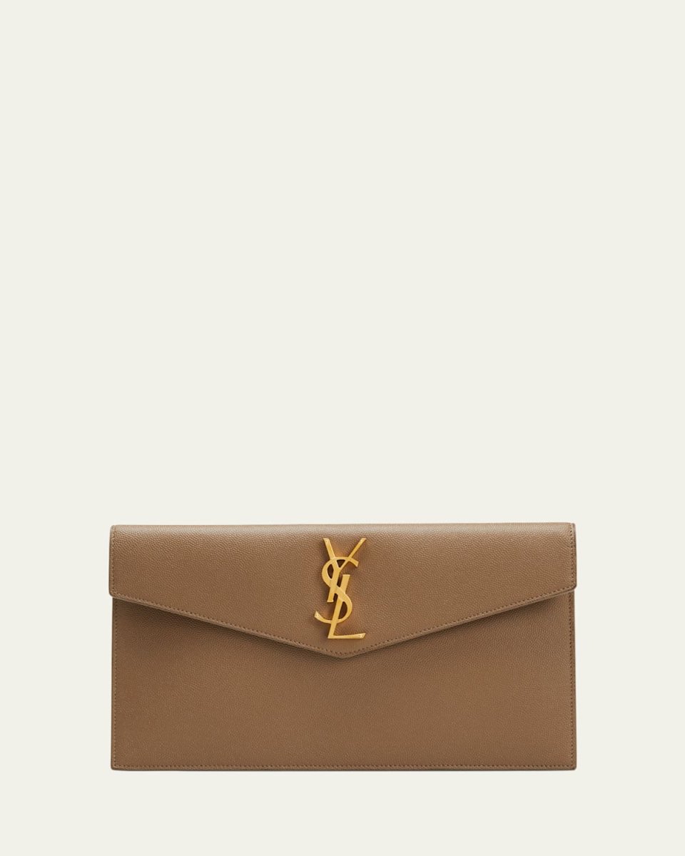Uptown YSL Pouch in Grained Leather